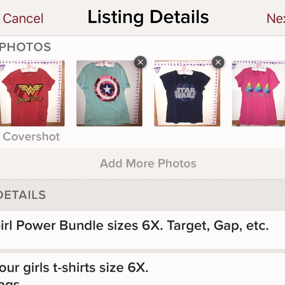 ❤️BUNDLE 4 TEES ❤️Girl Power sizes 6X.